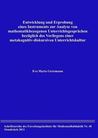 Entwicklung Und Erprobung Eines Instruments Zur Analyse Von Mathematikbezogenen