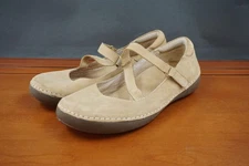 Vionic Judith Mary Jane Shoes Womens 8 Tan Suede Orthaheel Strap Arch Support