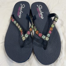 Skechers Meditation Daisy Garden Flip Flops Sandals Size  10 NWOB casual