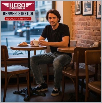 HERO DENVER STRETCH | darkgrey wash | Jeans Hose | HERREN