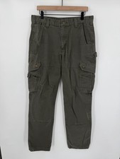 Carhartt B342-DFE Men s 34x35 Green Double Knee Rip Stop Cargo Work Pants