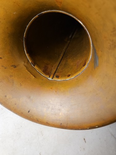 Antique 15 1/2" Early All Brass EDISON Cylinder Phonograph Horn Witches Hat - Picture 3 of 14