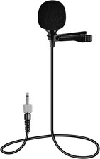 Replacement Lapel Microphone with 3.5mm Locking Screw Plug, Unidirectio