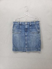 Gap Denim Skirt Girls 8 High Rise Mini Front Pockets Casual Jean Skirt