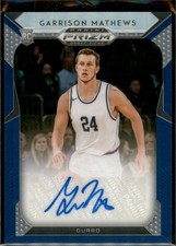 2019 Panini Prizm Draft Picks #108 Garrison Mathews Autographs Blue