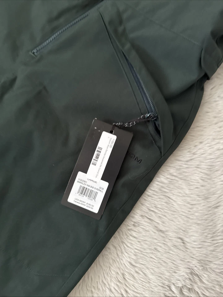 Nuevo babero Volcom BIG KIDS BARKLEY AISLADO Talla Grande Verde Escarabajo Foto 3 de 4