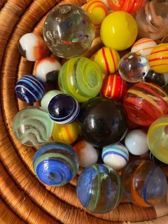 Large Quantity of Vintage Glass Marbles