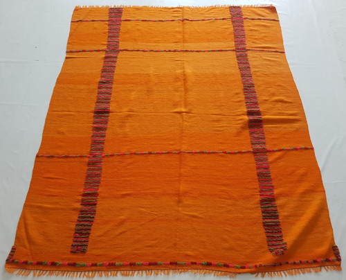 Vintage Handmade Traditional Beautiful Ori Striped Floor Rug Carpet 207x178 cm