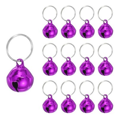 12 PCS Dog Bell, Cat Bell Dog Collar Small Pet Bells Keychain, Purple