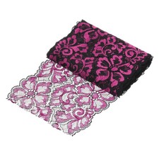 7.1 Inch Wide 5 Yard Lace Ribbon Floral Pattern Black Rose Red Lace Trim Ribbon