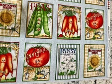 VTG Home Grown©️J. Wecker Frisch SSI 100% Cotton Fabric PREWASHED