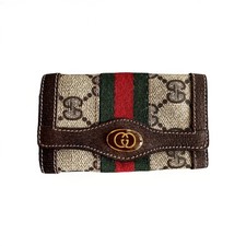 Vintage GUCCI Leather Key Case Wallet, Accessory Collection, Made In Italy