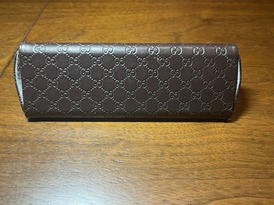 gucci authentic sunglasses case monogram foldable in brown  display picture 1