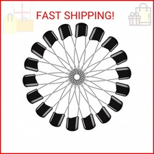 50 Pcs Diaper Pins, Plastic Head Safety Pin with Safe Locking Closures Black
