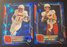 2025 Topps Bowman Chrome U Sapphire Miller Moss Isaac Brown 2 Card Lot