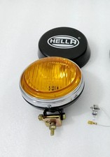 Hella Round Fog Lamp Yellow Glass + Cover with H3 12V 55W Bulb Universal Fit