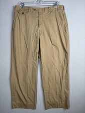 Orvis Pants Mens 36 Khaki Flat Front Classic Fit Performance USA Made Outdoor