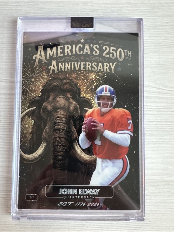 John Elway Wild Card Mammoth 250th Anniversary 1/1!