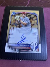 2025 Bowman Draft Chrome Gage Wood CPA-GW 1st Base Prospect Auto Phillies