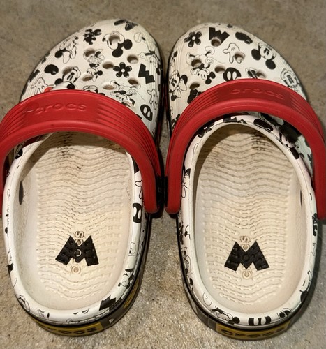 CROCS Mickey & Friends Clogs Kids 8 Disney White & Red - 第 4/8 張圖片