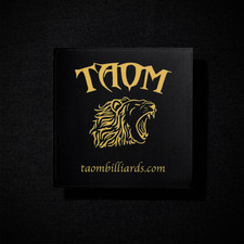 Taom Black/Gold Official Sticker For Pool/Billiards