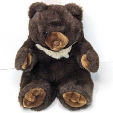 Vintage Brown Bear Teddy Kodiak Hand Puppet Plush Realistic Stuffed Animal 14"
