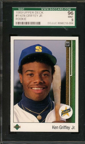 1989 Upper Deck #1 Ken Griffey Jr. STAR ROOKIE Mariners ICONIC SGC 9