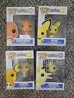 Funko Pop! Pokemon Lot of 4 PICHU #579 CHARMANDER #455 RAICHU #645 MEOWTH #780