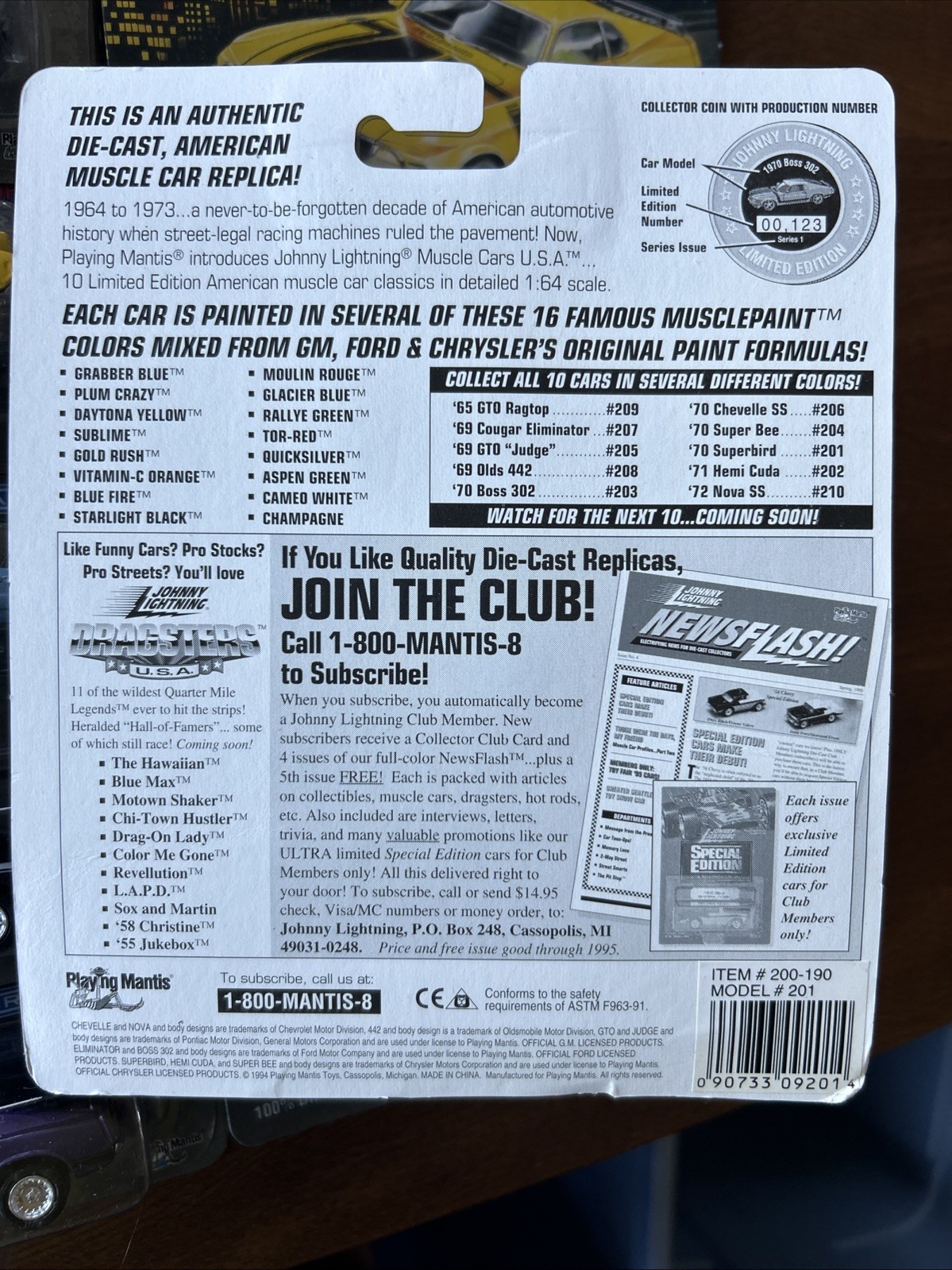 Complete Set of 10 Johnny Lightning 1/64 Muscle Cars Cruisin' the Strip Series 9