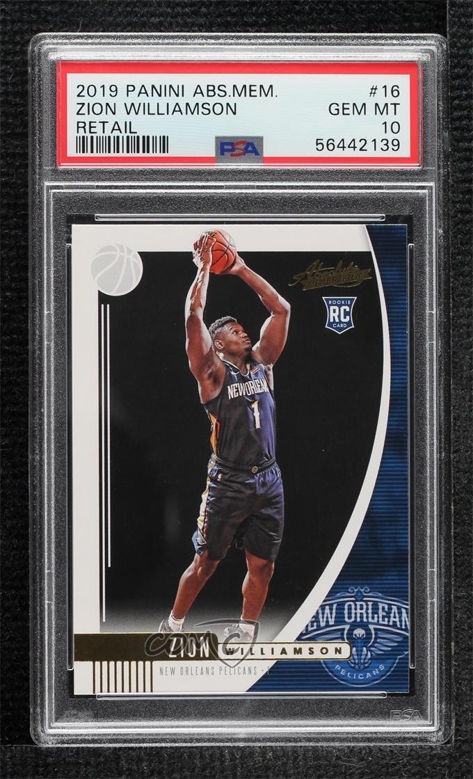 2019-20 Absolute Memorabilia Retail Zion Williamson PSA 10 GEM MT Rookie RC 1no2