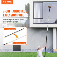 7-30 FT Telescopic Extension Pole, Multi-Purpose, Flip-Lock Design
