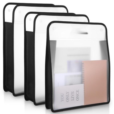 3 Pcs 12x12 Scrapbook Paper Storage Organizer, Expandable Clear Vinyl Folio w...