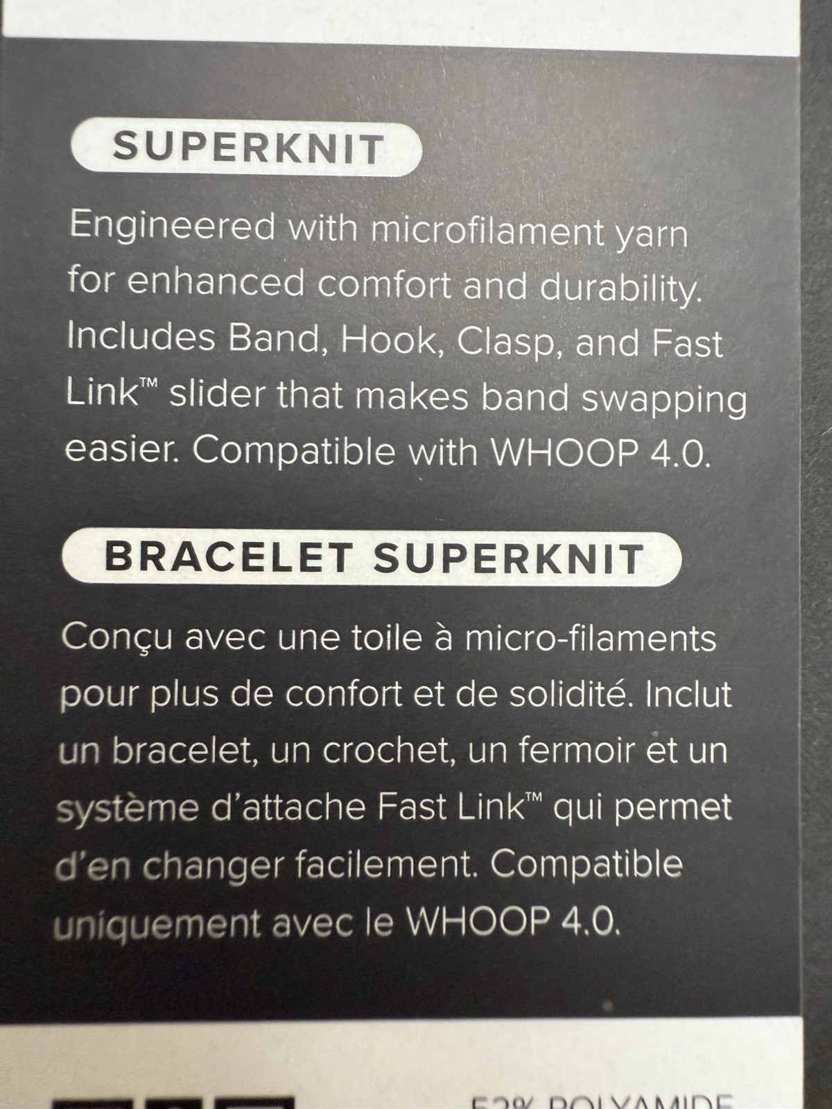 Whoop 4.0 Superknit Band Peak Blue Color Brand New & Sealed In Box