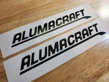 alumacraft jon boat canoe Decals stickers  (Set of 2) Gloss black 6
