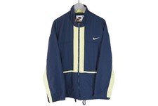 Vintage NIKE Track Jacket Full Zip Size L blue light wear sportswear retro 90s