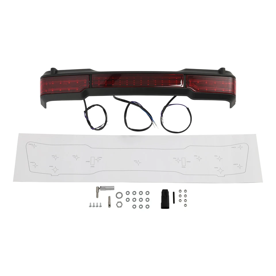 LED Brake Tail Light Accent Side Marker Fit For Harley King Trunk Touring 97-08 - Image 2 of 4