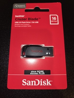 SanDisk Cruzer Blade 16GB USB 2.0 Flash Drive Black SDCZ50-016G-B35