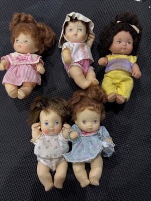 Hasbro 1987 Vintage Love-A-Bye Baby Dolls Set of 5