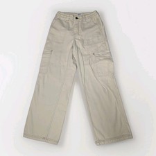 BDG Urban Outfitters High Rise Baggy Beige Cargo Wide Leg Flare Y2K Size 30 L 32