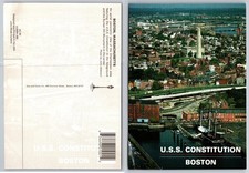 Boston MA USS Constitution Bunker Hill Aerial View Postcard John Hinde Curteich