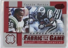 1999 Leaf Certified Fabric of the Game /500 Curtis Martin #FG61 HOF 2w3
