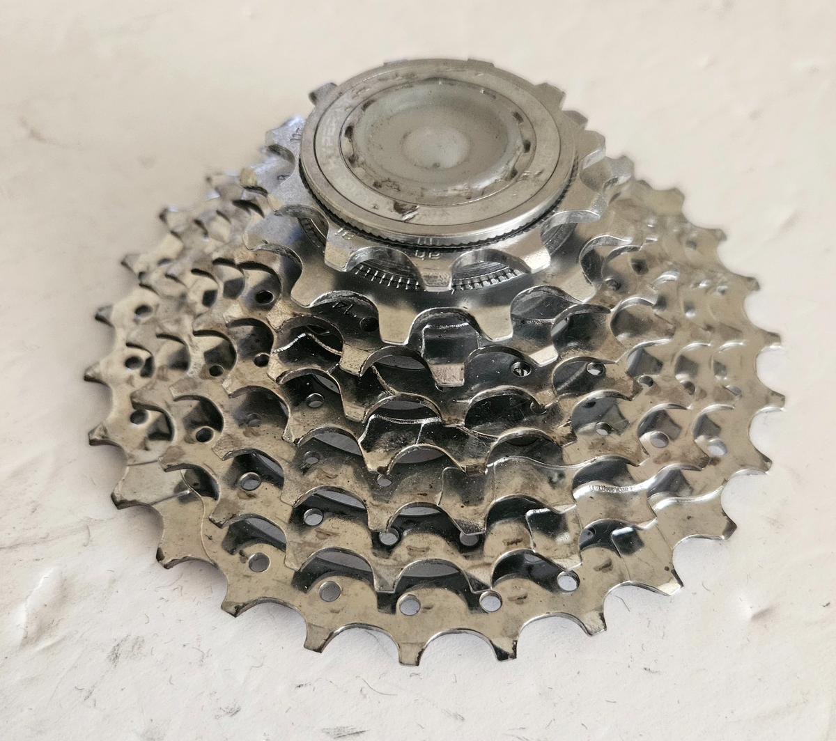 Shimano Deore XT Cassette, 8 Speed, CS-M737, 11-28T, Silver, VGC