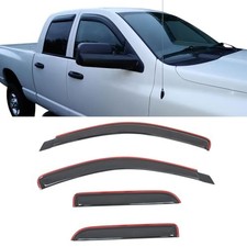 in Channel Window Visors Compatible with 2002-2008 Dodge Ram 1500 Quad Cab