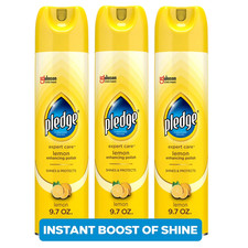 Pledge Furniture Enhancing Polish Spray, Lemon, 3ct., 29 oz.
