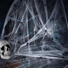 - 60G Halloween Cobwebs with 30Pcs Fake Spiders, Scary Spider Webs for Outdoor H