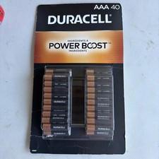 Duracell Coppertop AAA Batteries with Power Boost, 40 Count Pack Open Box