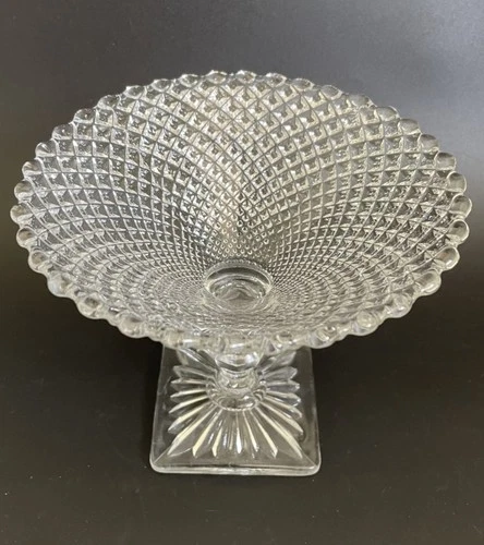 Anchor Hocking Miss America Depression Glass Compote Candy Dish