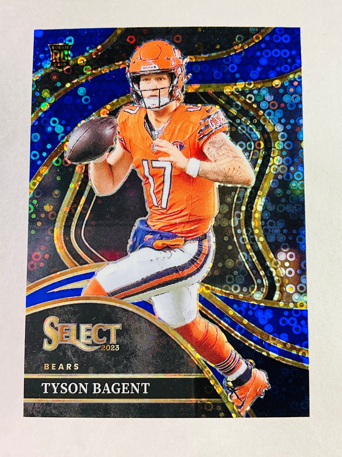 TYSON BAGENT 2023 SELECT CLUB LEVEL ROOKIE BLUE DISCO PRIZM RC /25 BEARS 🔥