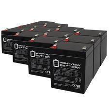 Mighty Max Battery ML5-12F2 12V 5AH F2 Rechargeable SLA AGM Battery - 12 Pack