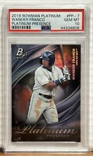 2019 Bowman Platinum PP-7 Platinum Presence Wander Franco PSA GM MT 10 RC Rays